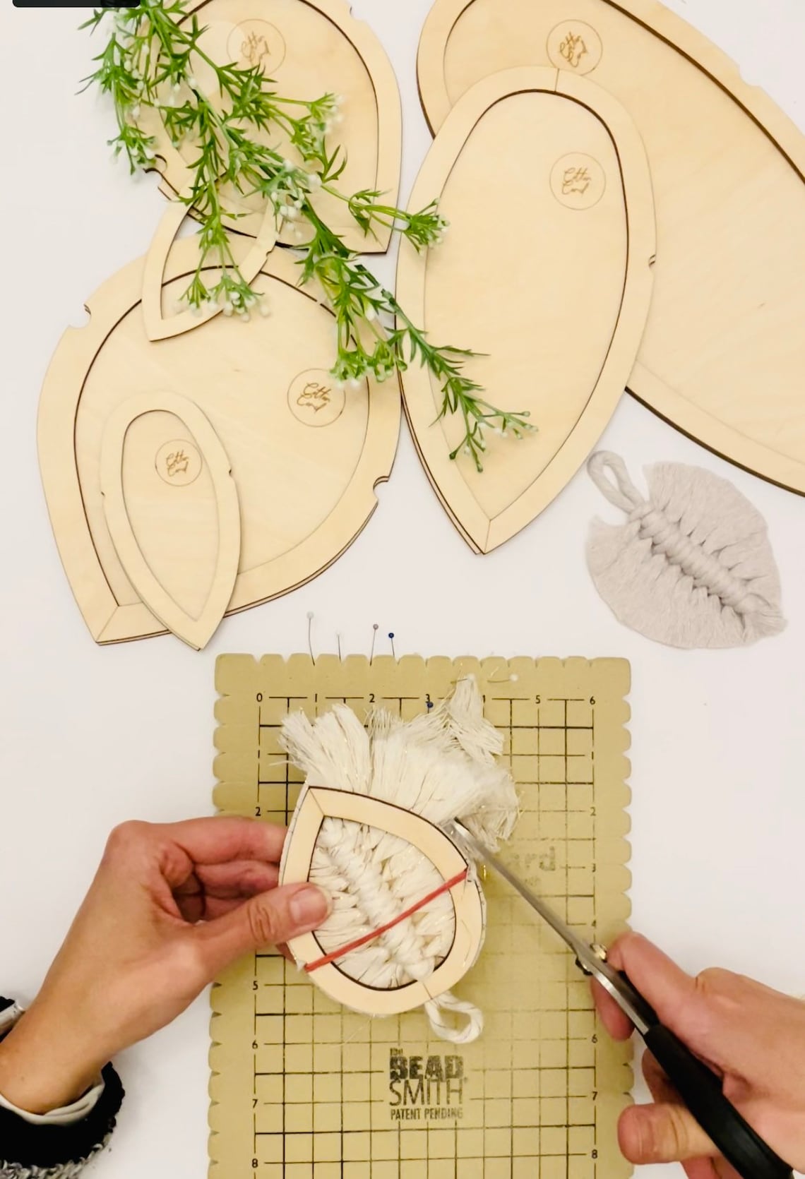 Gabarit en deux parties pour couper les feuilles de macramé Etsy France