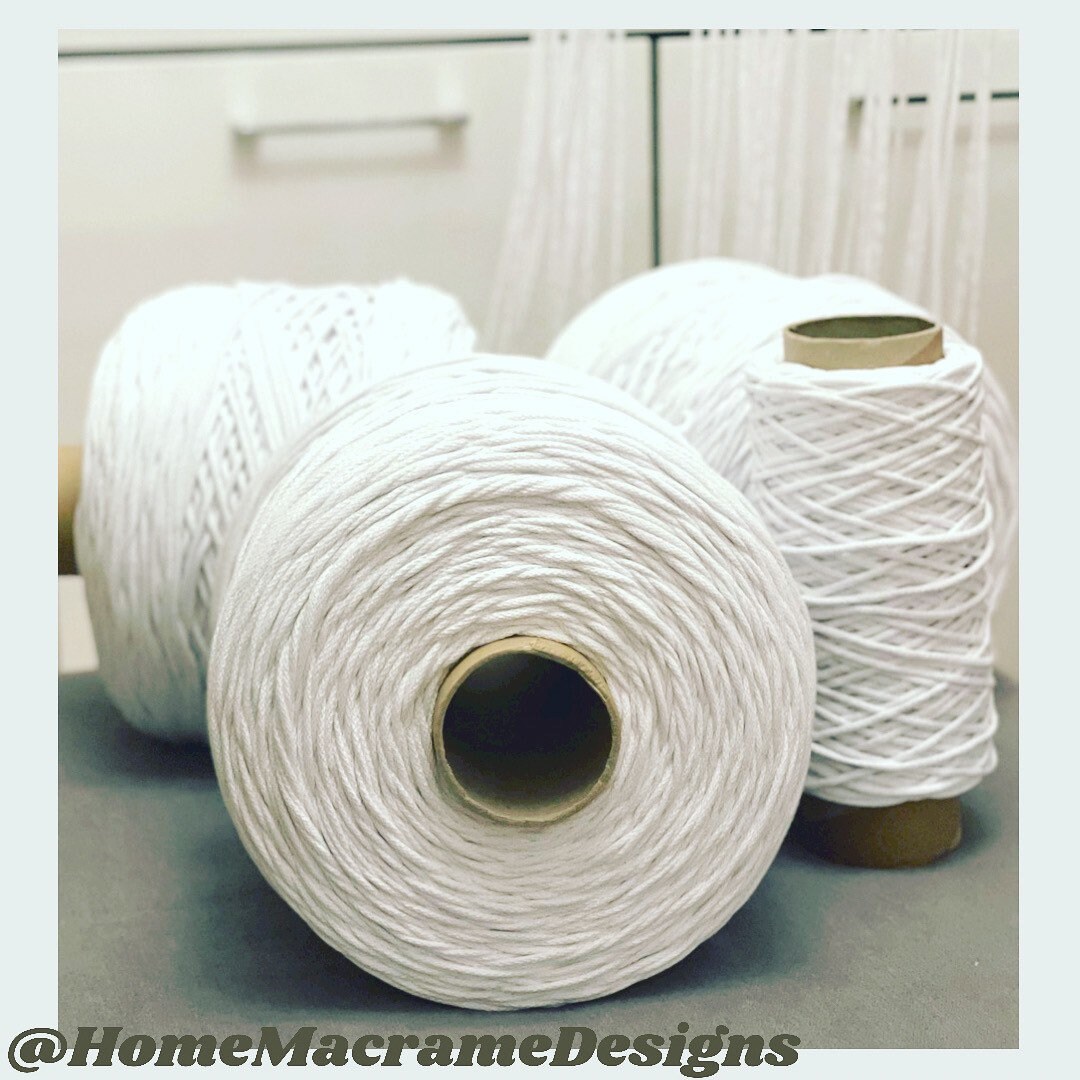 800 M 3 MM White Cord Cotton, Macrame, Yarg Macrame, Macrame Rope ...