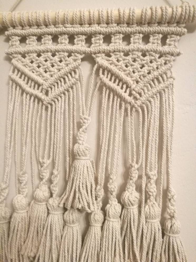 Macrame made in the style of Greek architecture, Macrame, large macrame