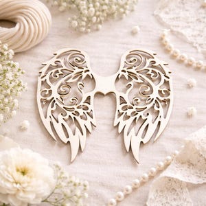 Macramé basis engelenvleugels 10 cm | Lasergesneden engelenvleugels | Ambachtelijke basis populierenmultiplex | Engelornament DIY | Macramé-engelbenodigdheden | A5