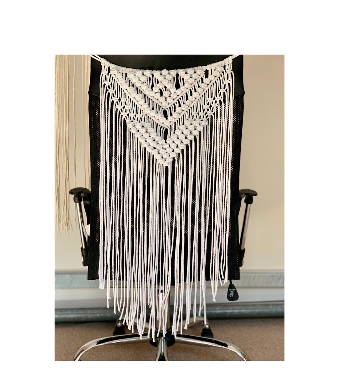 Wedding Macrame Back Chair Macrame Wedding Chair Back Decor Etsy