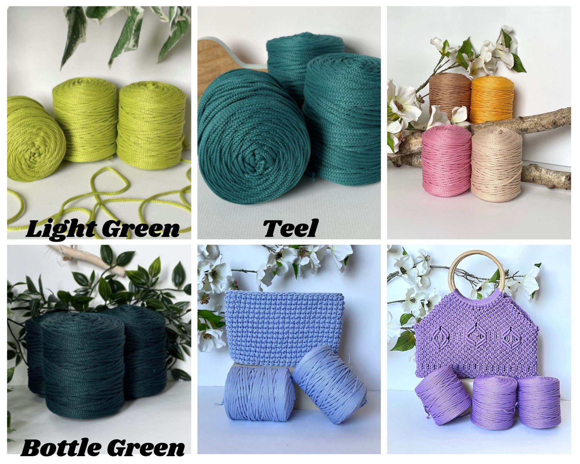 3mm polyester macrame cord, macrame rope 3mm, macrame yarn, macrame