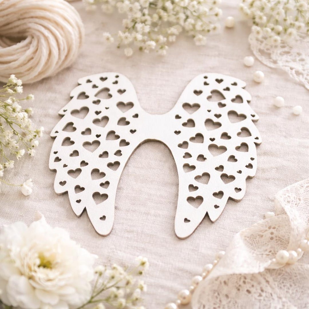 Angel Wings Craft Base 10 Cm | White HDF Angel Wings | Macrame Angel ...