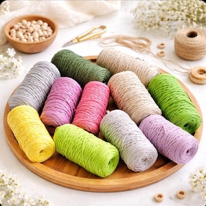 1,5mm polyester macrame cord, macrame rope 1,5 mm, macrame yarn, macrame supplies, crochet cord, polyester cord, rope cord, crochet tote