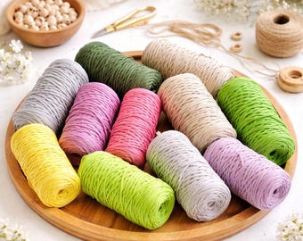 Corde de macramé en polyester 1,5 mm, corde de macramé 1,5 mm, fil de macramé, fournitures pour macramé, corde à crocheter, corde de polyester, corde de corde, fourre-tout au crochet