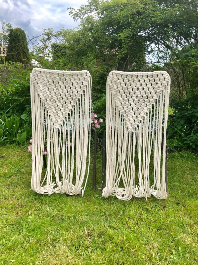 Wedding Macrame Back Chair Macrame Wedding Chair Back Decor Etsy