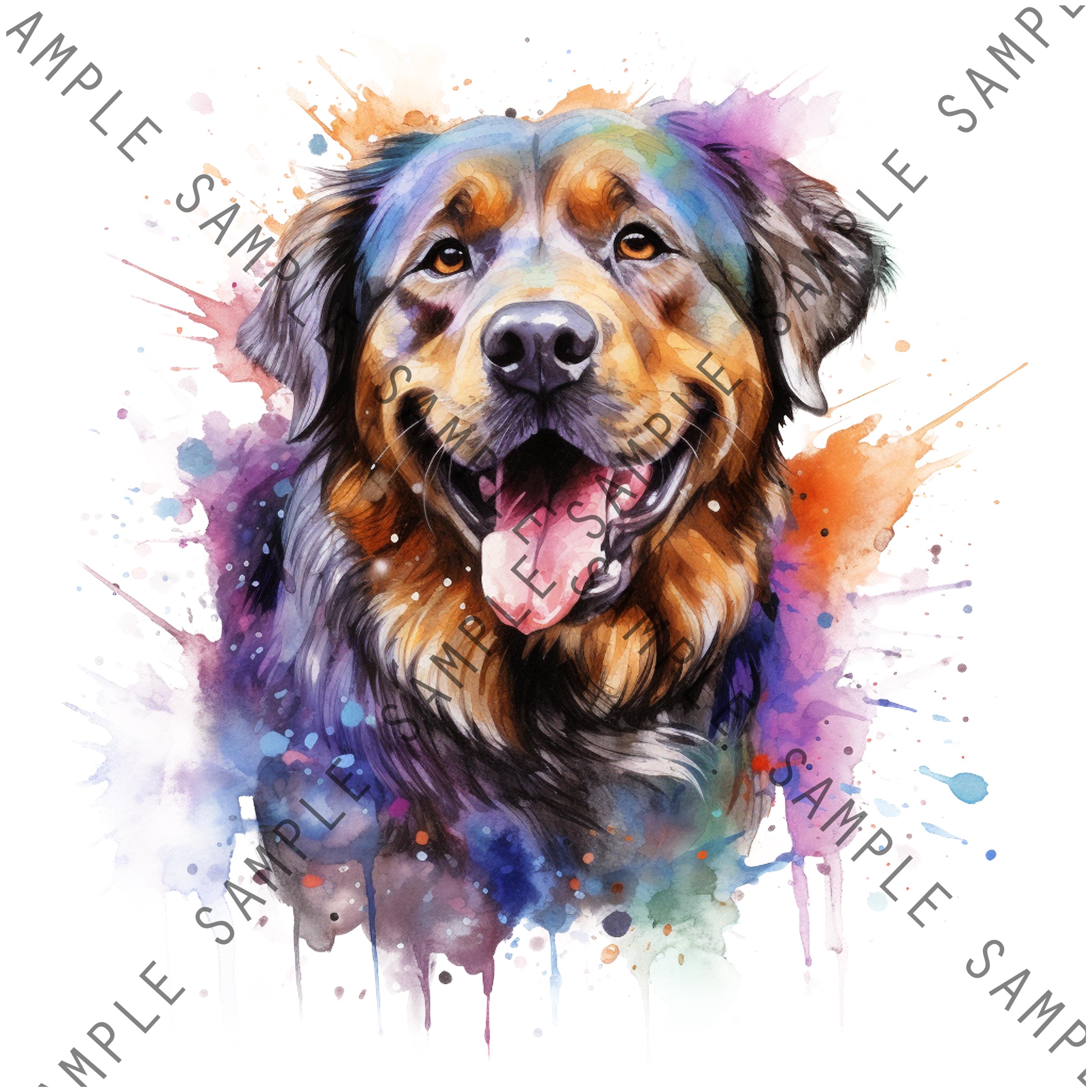 60 Watercolor Dog Clipart Bundle , Dog Breeds PNG File,cute Dogs ...