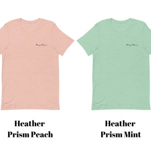 She/they Embroidered Cursive Pronouns Short Sleeve T-shirt Multiple ...