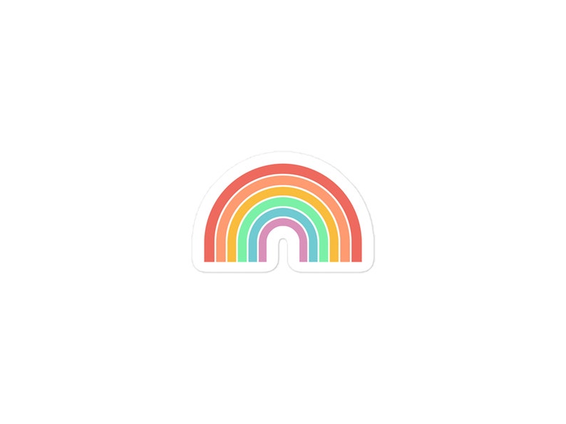 Pastel Rainbow Sticker LGBTQ Pride Vinyl Decal Die Cut Indoor/outdoor ...