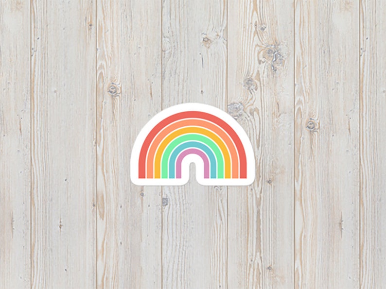 Pastel Rainbow Sticker LGBTQ Pride Vinyl Decal Die Cut Indoor/outdoor ...