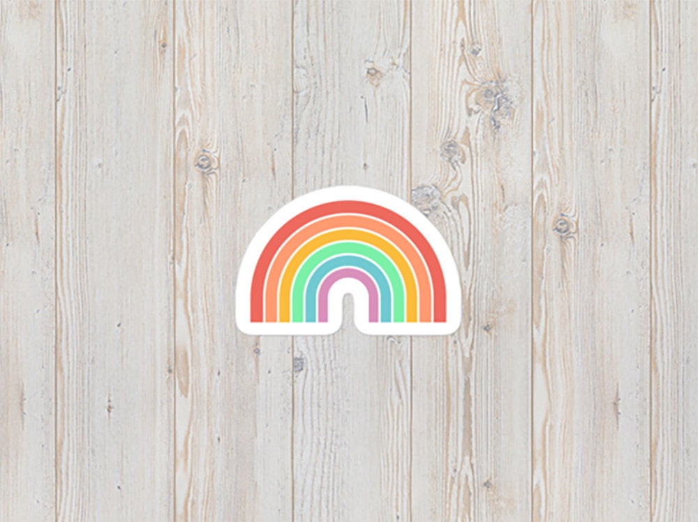 Pastel Rainbow Sticker LGBTQ Pride Vinyl Decal Die Cut Indoor/outdoor ...