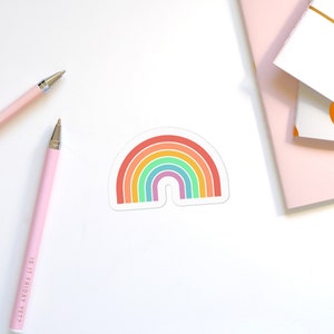 Pastel Rainbow Sticker LGBTQ Pride Vinyl Decal Die Cut Indoor/outdoor ...
