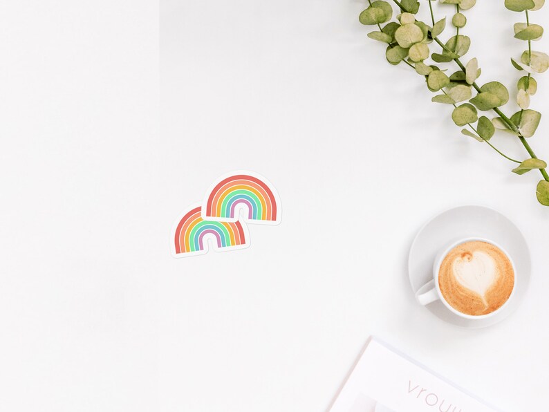 Pastel Rainbow Sticker LGBTQ Pride Vinyl Decal Die Cut Indoor/outdoor ...