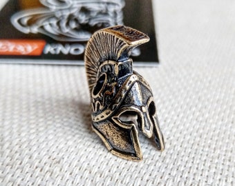 Brass Spartan Helmet Bead: Viking Paracord Jewelry