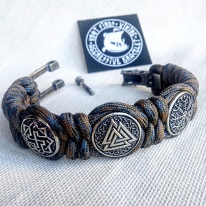DIY Paracord Bracelet Weaving Kit: Viking Amulet, Nordic Steel Beads