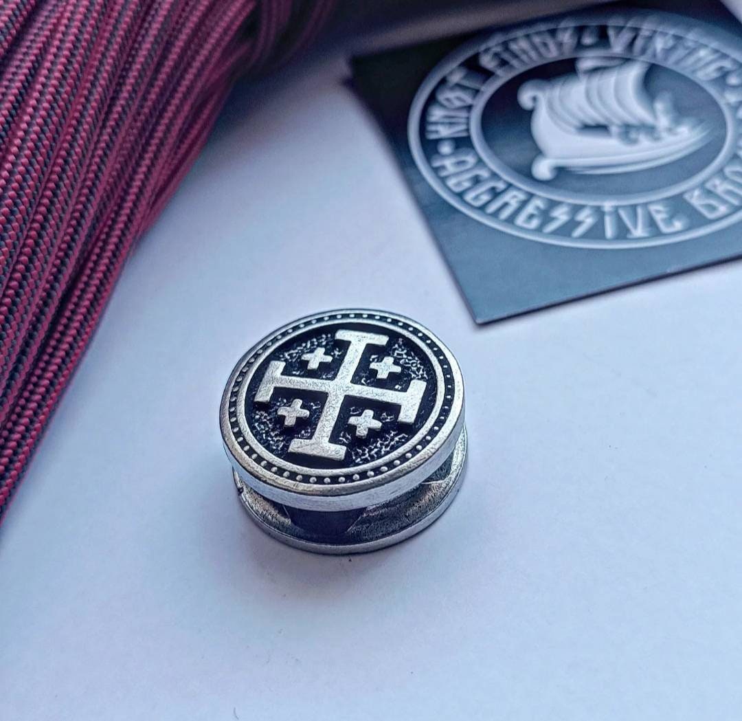 Sterling Silver Knights Templar Ring – Men’s Crusader Shield Band With Jerusalem Cross, Size 10, Solid 925 Silver - View #9