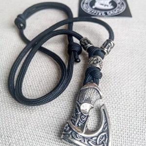 Ukrainian store. Instruction for the weaving paracord necklace. Viking jewelry.