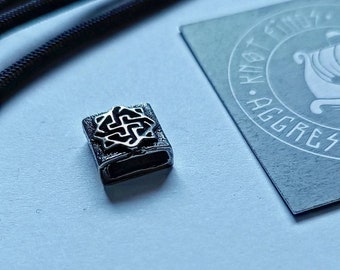 Valkyrie Steel Paracord Bead: Viking Norse Jewelry