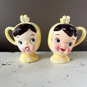 Vintage - Napco - Miss Cutie Pie - Salt and Pepper Shakers