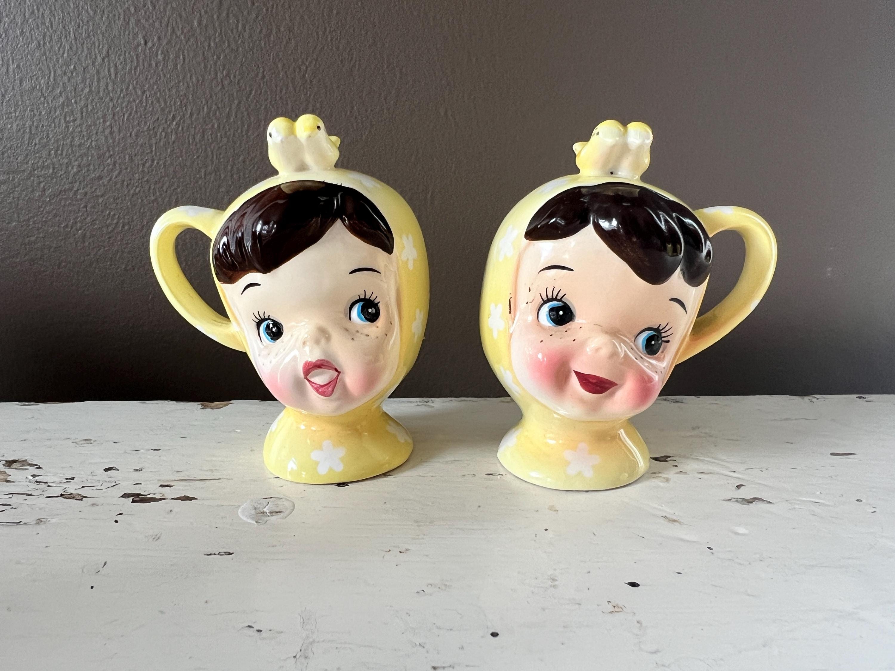 Vintage Blue Napco Miss Cutie Pie Cookie Jar for 1950s