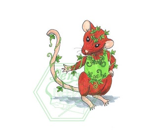 Poison Ivy Mouse Print - A5