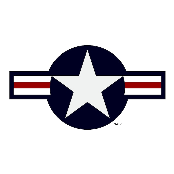 Air Force Aircraft Decal - Insignia USAF Military Star and Bars - Air Force National Insignia Roundel  - Sticker or Paint Mask