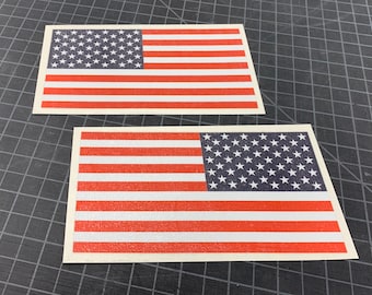 American Flag Decal | United States of America Stars Stripes Banner | High Quality 3M Vinyl Bumper Sticker Window Vehicle Car Graphic