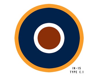 Royal Air Force RAF Insignia | Type C.1 Roundel | RAF British Air Force Airplane Insignia Warbird Decal or Paint Mask