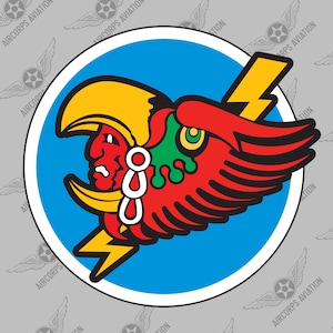 Squadron Sticker - 374th Fighter Squadron USAF Historic WWII Air Force Military Insignia Emblem Logo Vinyl Window Sticker Decal
