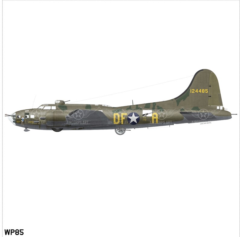 B-17 memphis Belle Airplane Profile Wall Art | Etsy
