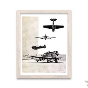 T-6 Texan Airplane Print Download | Military Plane Print | Air Force Aviation Theme Boys Room Nursery Office Wall Art Decor Art Poster
