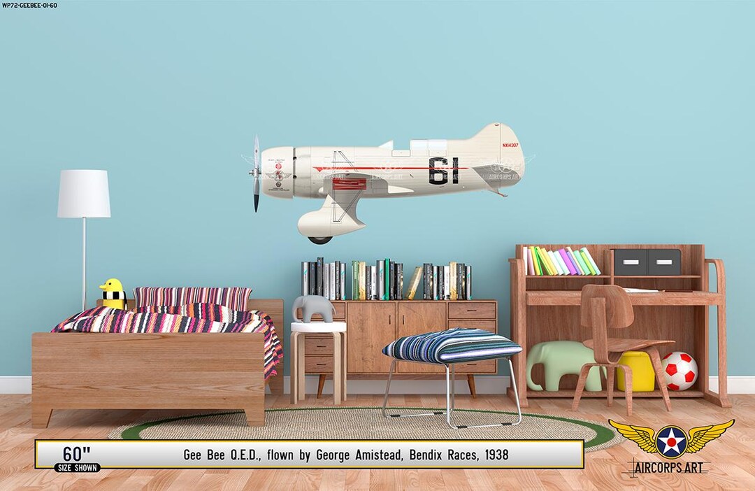 Gee Bee Q.E.D. 1938 Bendix Air Race Aircraft Profile - Plane Decal WWII ...