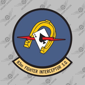 Squadron Sticker - 83rd Fighter Interceptor Squadron USAF Historic WWII Air Force Military Insignia Emblem Logo Vinyl Window Sticker Decal