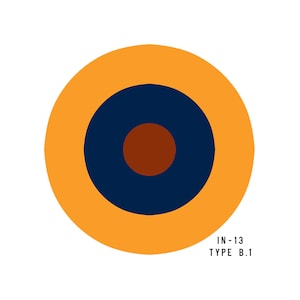 Royal Air Force RAF Insignia | Type B.1 Roundel | RAF British Air Force Airplane Insignia Warbird Decal or Paint Mask