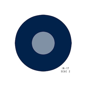 Royal Air Force RAF Insignia | SEAC (Pale) Roundel | RAF British Air Force Airplane Insignia Warbird Decal or Paint Mask