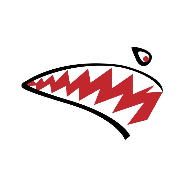 Flying Tigers P-40 Warhawk Shark Mouth Teeth Nose Art Military Aircraft Decal Flying Tigers P-40 Warhawk Shark Mouth Teeth Nose Art Military Aircraft Decal