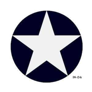 Air Force Decal - Star in Circle Insignia Roundel Decal or Paint Mask - U.S. Army Air Force National Insignia Roundel Decal Sticker