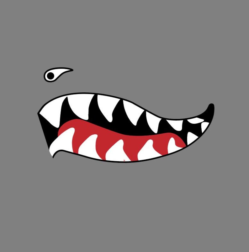 Flying Tigers Shark Mouth Decal P-40 Warhawk Warbird Nose - Etsy