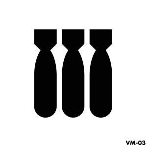 Bomb Mission Marking - WWII Victory Mission Decal Sticker Marking (Set of 3)