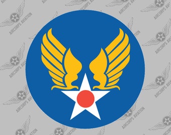 USAAF Sticker - United State Army Air Forces USAF Historic WWII Air Force Military Insignia Emblem Logo Vinyl Window Sticker Decal