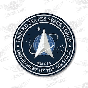 Space Force Sticker - Official Military Logo Emblem Insignia of the United States Space Force - High Quality Vinyl Sticker Car Decal