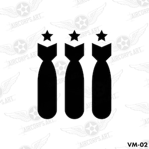 リードクルー爆撃ミッション2 - 第二次世界大戦勝利ミッション デカール ステッカー マーキング (3枚セット)