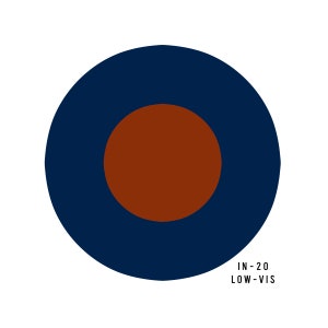 Royal Air Force RAF Insignien | Low Visibility Roundel | RAF British Air Force Flugzeug Abzeichen Warbird Decal oder Lack Maske