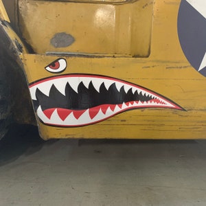 Flying Tigers Shark Mouth Decal P-40 Warhawk Warbird Nose Art Multiple Size High Quality Airplane Stickers image 7