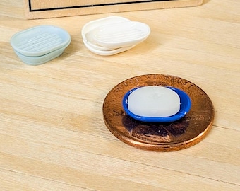 Handmade 1:12 Scale Miniature Soap Dish - Dollhouse Bathroom Accessory