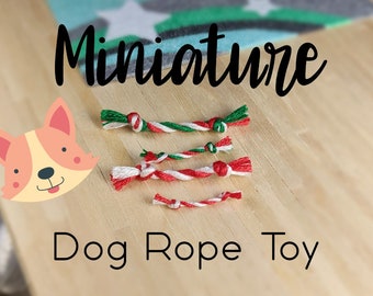 Miniature Rope dog chew toy for Dollhouse | Handmade Pet Accessory