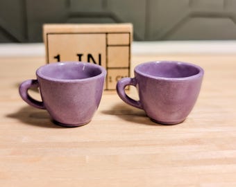 One of a Kind | Miniature Ceramic Mug | Hand-Made | Purple