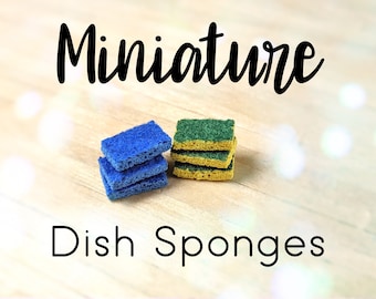 Handmade Miniature Dish Sponge: Dollhouse Kitchen Accessory
