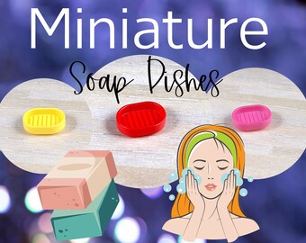 Handmade 1:12 Scale Miniature Soap Dish - Dollhouse Bathroom Decor
