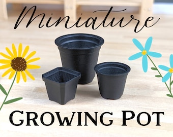 Handmade 1:12 Scale Miniature Dollhouse Planting Pots